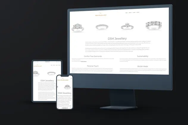 White Studio, Web Design work, www.dsm-jewellery.co.uk