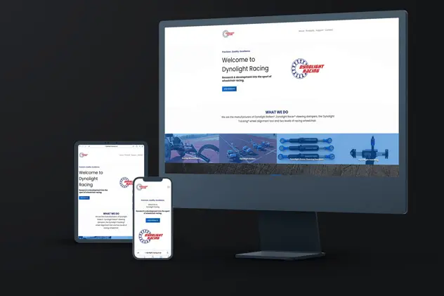 White Studio, Web Design work, www.dynolight-racing.co.uk