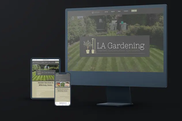 White Studio, Web Design work, www.lagardeningservices.co.uk