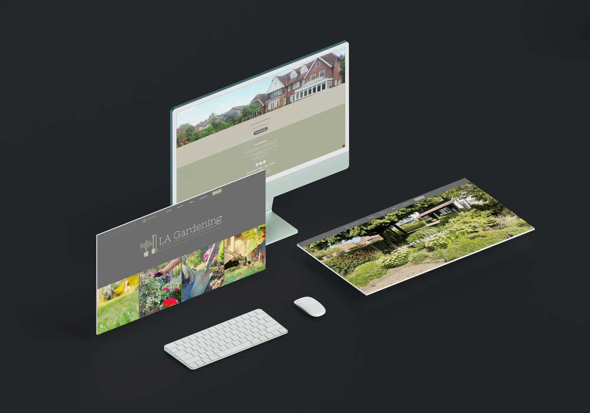 White Studio, Web Design work, www.lagardeningservices.co.uk