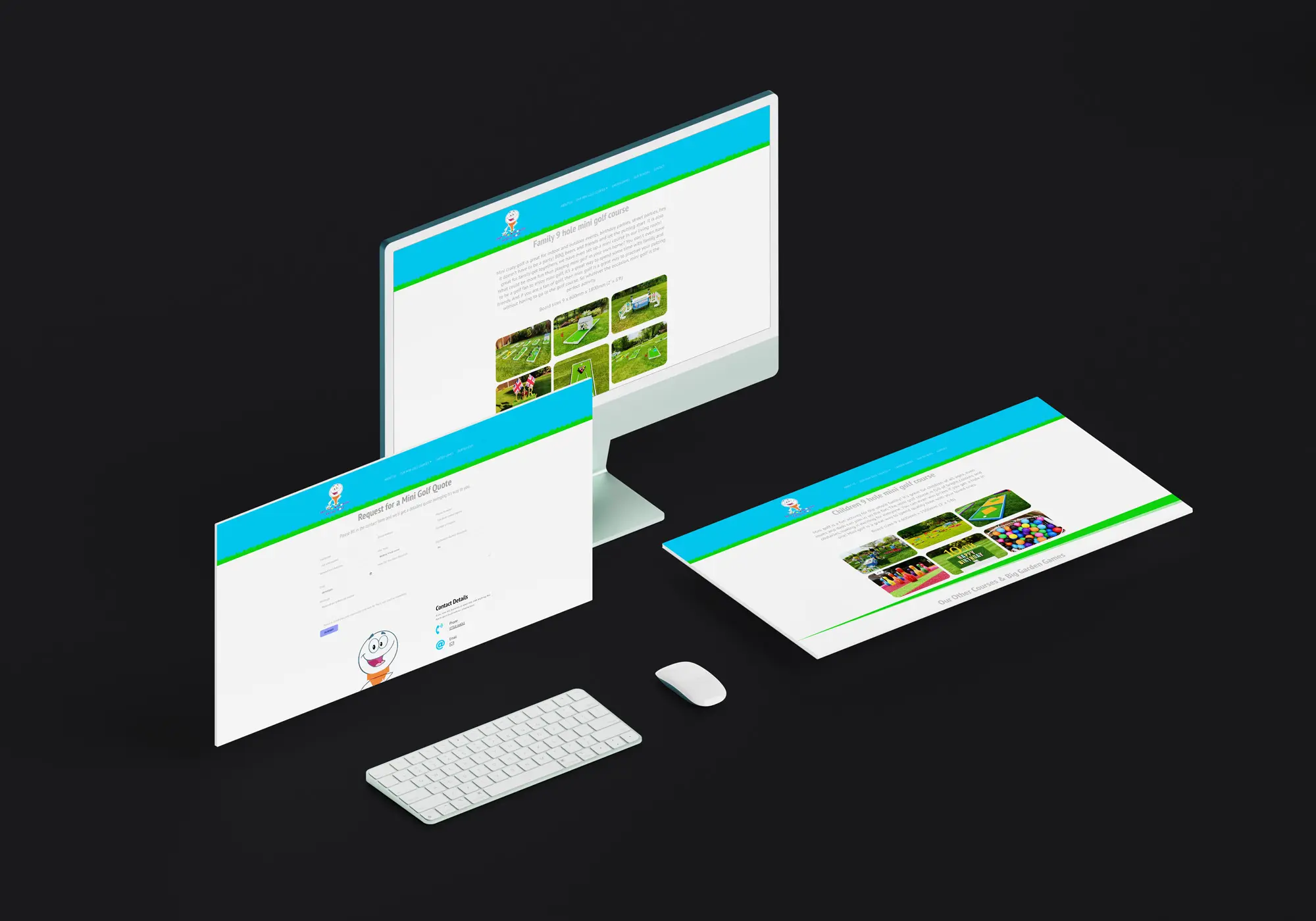 White Studio, Web Design work, www.mrteesmobilecrazygolf.co.uk